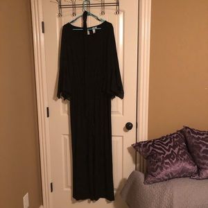 Emma & Michele Black Jumpsuit: Bell Sleeve/Wideleg